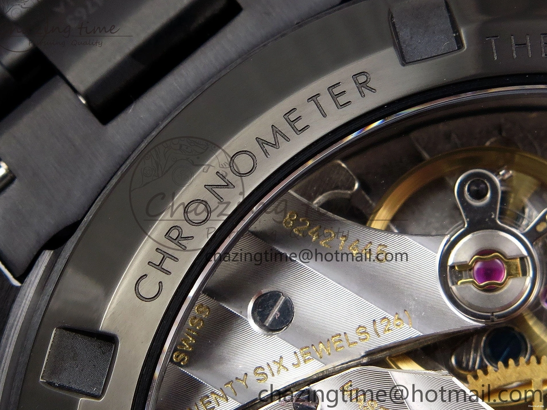 0413 Speedmaster Black Benom PVD Moon RMF Best Edition on PVD Bracelet Lemania HW WrinkleFree 7727